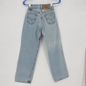 Vintage Orange Tab Levi's 565 Youth Boys Size 14 Wide Leg Slim 90's